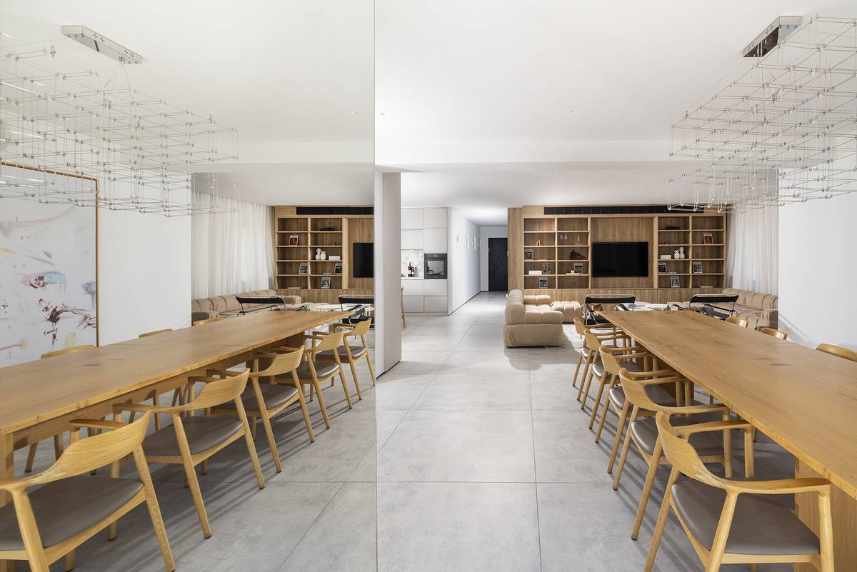 Reception salon and gourmet kitchen at Aura Penthouse Jerusalem – photo 12