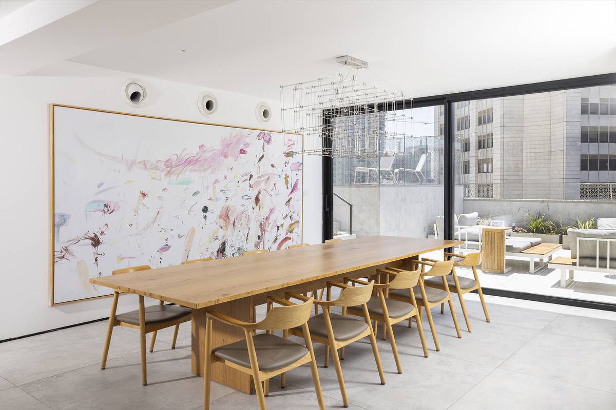 Reception salon and gourmet kitchen at Aura Penthouse Jerusalem – photo 8